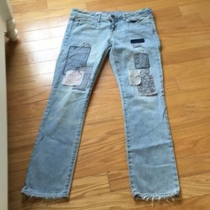 Gap Patchwork Real Straight Jeans Sz 29/8